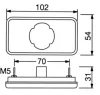 LED helyzetjelző lámpa 12/24V (102x54) sárga