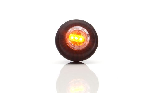 Mini LED helyzetjelző lámpa gumi házban 12/24V SÁRGA