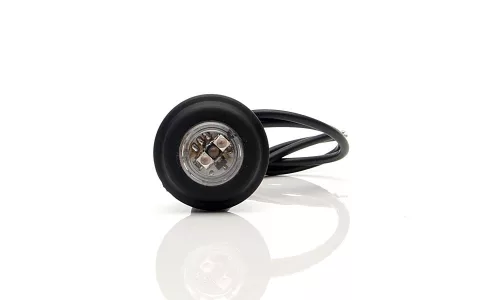 Mini LED helyzetjelző lámpa gumi házban 12/24V SÁRGA