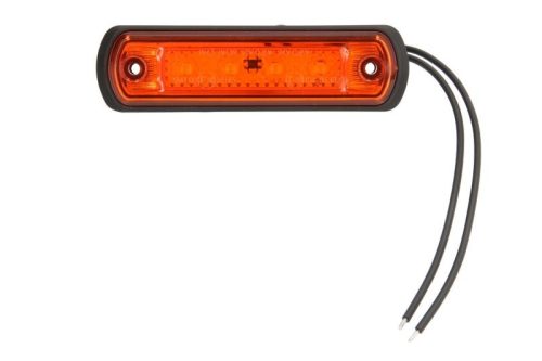 LED helyzetjelző lámpa (110x31) 12/24V sárga, kristály