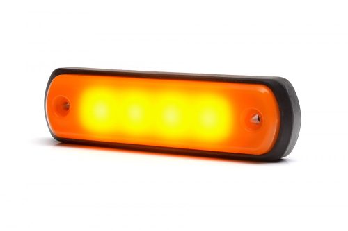SÁRGA LED helyzetjelző lámpa (110x31) 12/24V OPÁL BÚRÁVAL