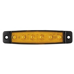 LED helyzetjelző lámpa 12V (kicsi, lapos) sárga 