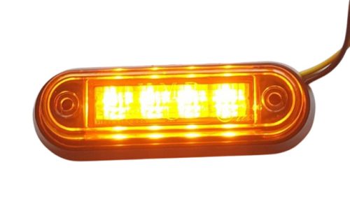 LED helyzetjelző lámpa (100x34mm) 12/24V sárga
