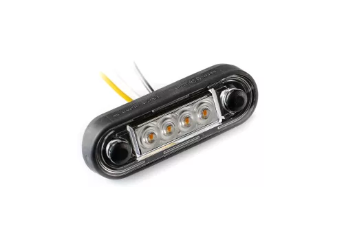 FEHÉR/SÁRGA LED helyzetjelző 84x28mm 12/24V VÍZTISZTA