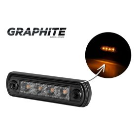   SÁRGA LED helyzetjelző lámpa (110x31) 12/24V FÜST BÚRÁVAL