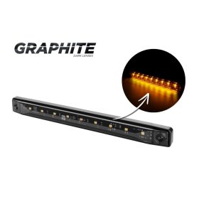   SLIM LED helyzetjelző lámpa (254x24mm) 12/24V sárga, FÜST búrával