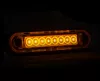 SÁRGA LED helyzetjelző 120x28mm 12/24V FÜST BÚRÁVAL
