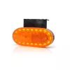 LED helyzetjelző lámpa 12/24V (ovális) sárga Körfényes