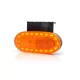 LED helyzetjelző lámpa 12/24V (ovális) sárga Körfényes