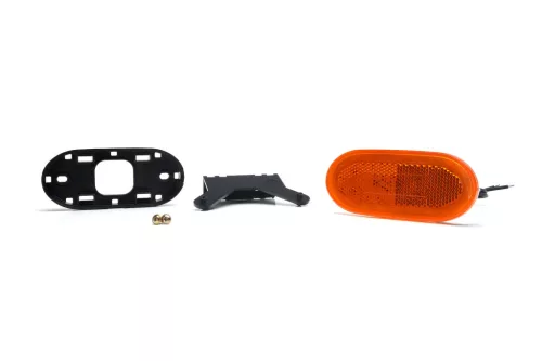 LED helyzetjelző lámpa 12/24V (ovális) sárga Körfényes