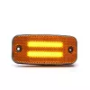 LED helyzetjelző lámpa 12/24V (nagy téglalap) Csíkos Sárga