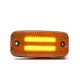 LED helyzetjelző lámpa 12/24V (nagy téglalap) Csíkos Sárga