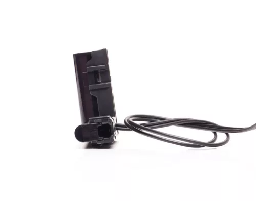 LED helyzetjelző lámpa Sarokra 12/24V Sárga, Fekete búrával