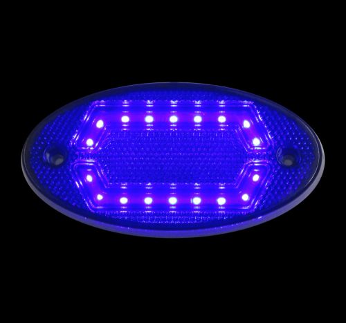 LED helyzetjelző lámpa 12/24V (ovális) kék HEXA
