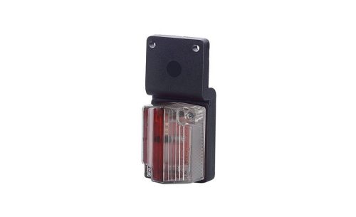 Mini szélességjelző lámpa piros-fehér gumi tartóval