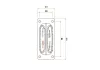 Vignal LED szélességjelző lámpa 12/24V PIROS/FEHÉR TALPAS