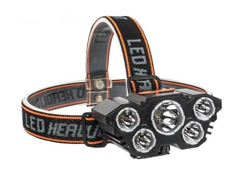 5 SMD LED-es fejlámpa, tölthető