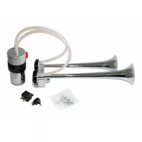 Légkürt kompresszorral 2 szólamú KRÓM 12V