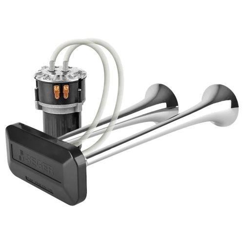 SEGER dupla króm légkürt kompresszorral 12V