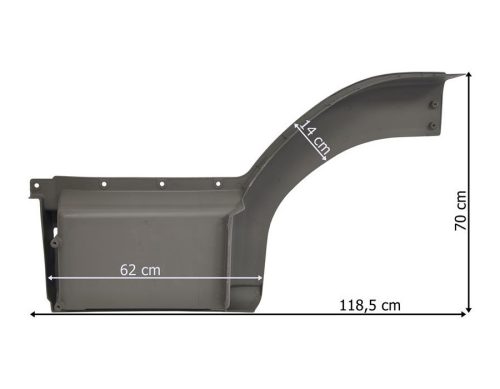 Mercedes Atego fülke lépcső Jobb, széles peremmel