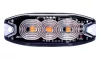 3 POWER LED-es SLIM sárga villogó modul 12/24V