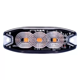 3 POWER LED-es SLIM sárga villogó modul 12/24V