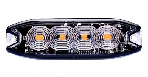 4 POWER LED-es SLIM sárga villogó modul 12/24V