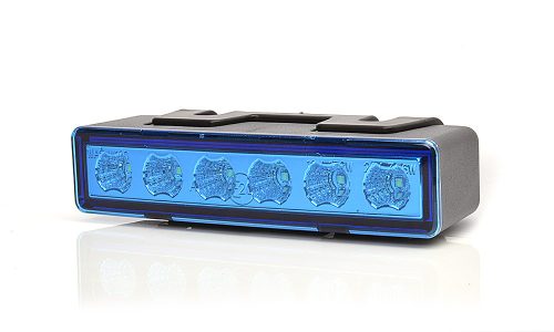 Beépíthető kék villogó 6 POWER LED 12/24V