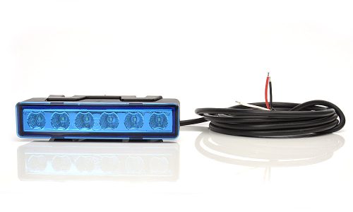 Beépíthető kék villogó 6 POWER LED 12/24V