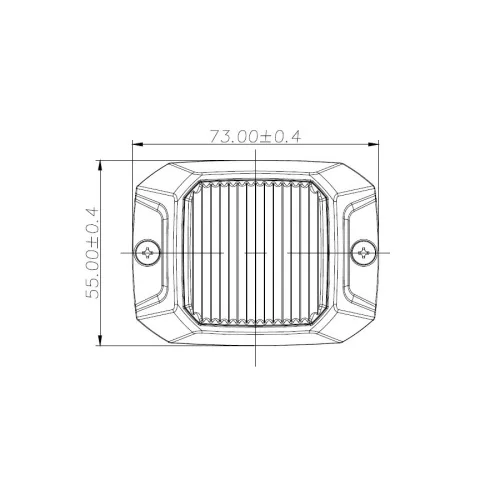 4 POWER LED-es téglalap sárga villogó modul 12/24V