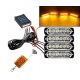 SLIM LED sárga villogó szett 12/24V TÁVIRÁNYÍTÓS