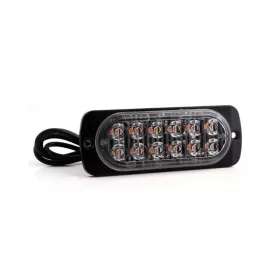 12 POWER LED-es SLIM fehér villogó modul 12/24V ALU