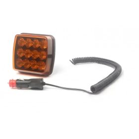 LED sárga villogó mágnestalpas 12LED 12/24V