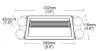 SMD LED-es Sárga villogó szélvédőre 12/24V 33x11cm