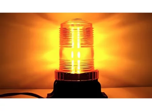 LED sárga villogó 10-110V!!! csavarozható, keskeny