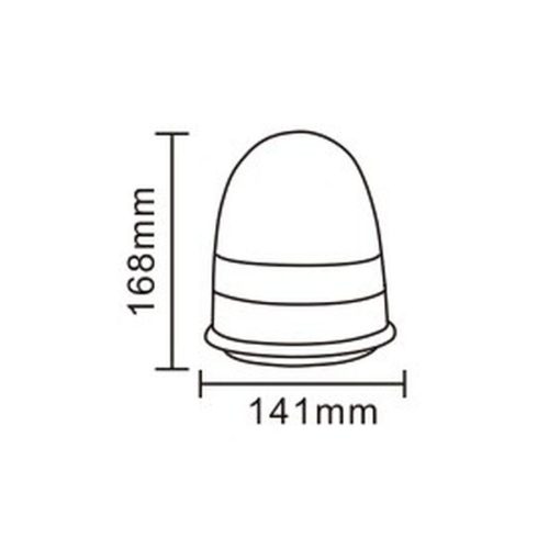 LED sárga villogó 12/24V mágneses, erősített búrával