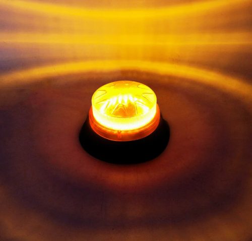 LED sárga villogó 12/24V mágneses / csavaros ALACSONY