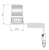 LED sárga villogó 12/24V mágneses/csavarozható, keskeny