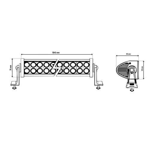 SLIM LED fényhíd VONAL helyzetjelzővel 105 cm