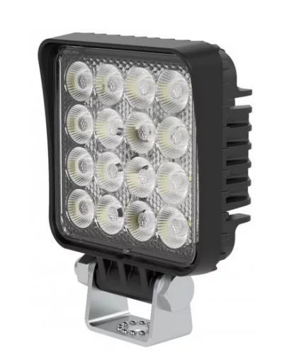 Mini kapcsolós munkalámpa 16 LED-es (82x82mm) terítő fény