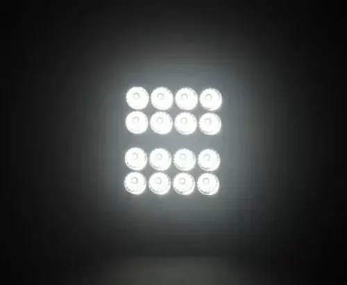 16 SMD LED munkalámpa (110x110mm) terítő fény+helyzetjelző