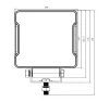 16 SMD LED munkalámpa (110x110mm) terítő fény+helyzetjelző