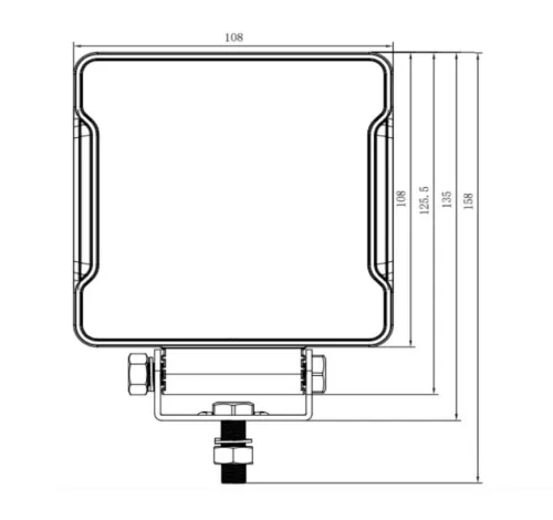 16 SMD LED munkalámpa (110x110mm) terítő fény+helyzetjelző