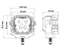 Formatervezett 4 CREE LED-es MINI munkalámpa 12/24V SZÚRÓ fénnyel