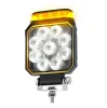SMD LED munkalámpa és SÁRGA villogó (101x128mm) kombinált fény 12/24V