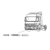 Mercedes Actros MP2 lökhárító sarokelem JOBB ALSÓ 22cm
