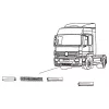 Mercedes Actros MP2 lökhárító középrész 18 cm