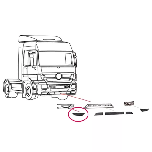 Mercedes Actros MP3 sarokelem betét Jobb szélső