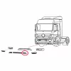 Mercedes Actros MP3 sarokelem betét Bal középső