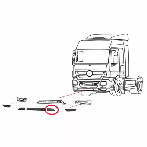 Mercedes Actros MP3 sarokelem betét Bal középső